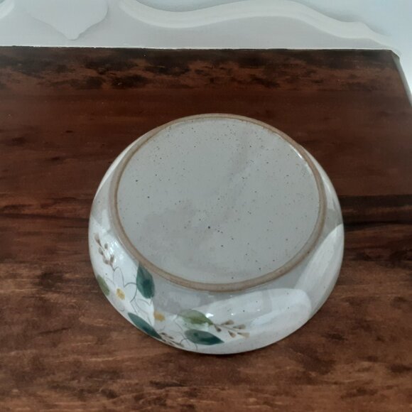 Pottery Handpainted Speckled Relish, Candy Dish. 3 Sections - Picture 2 of 5